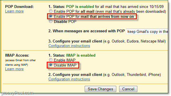 POP kullanarak Gmail'i Outlook 2010'a bağlayın