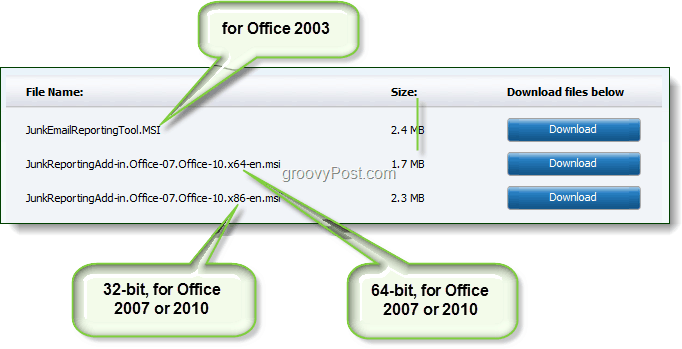 Office 2003, Office 2007 veya Office 2010 için önemsiz e-posta raporlama aracını indirin