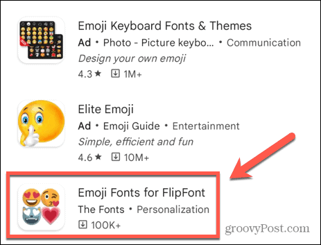 flipfont uygulaması için emoji yazı tipleri