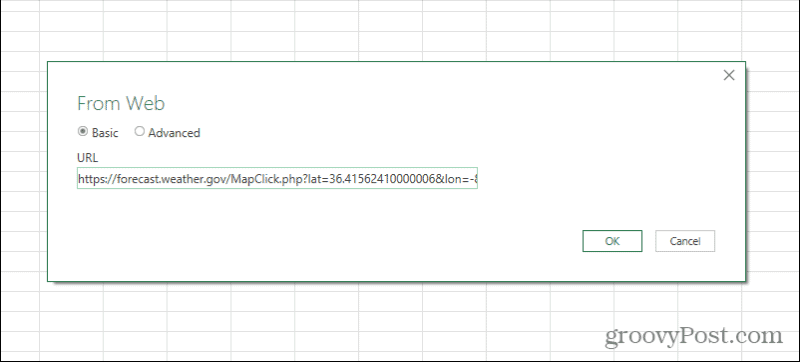 excel web sorgusu