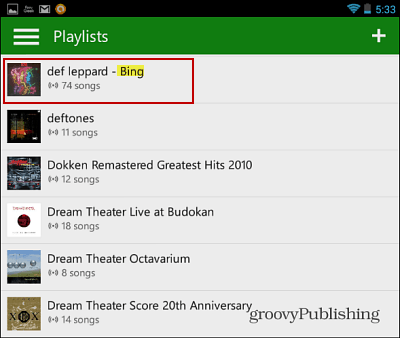 Xbox Müzik Android Uygulaması