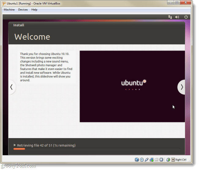 ubuntu yükleme karşılama sayfası