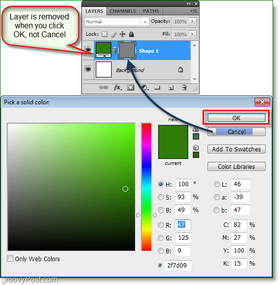 Photoshop Color Picker ekran görüntüsü -woohoo artık çalışıyor photoshop'ta renk seçici kısayol tuşlarını kullanabilirsiniz