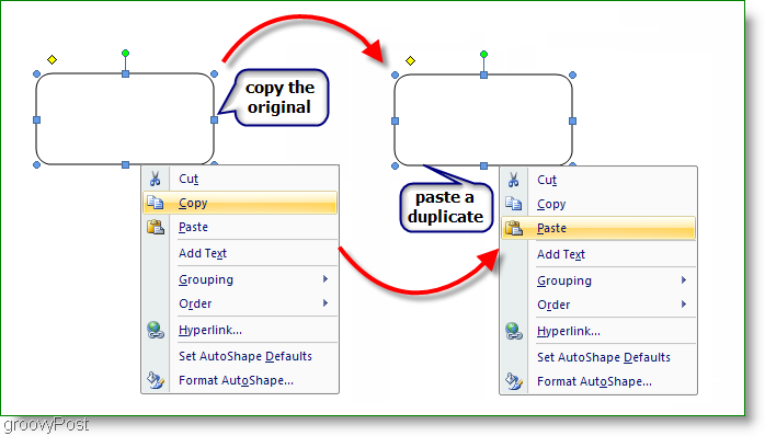 Microsoft Word 2007 Orijinali kopyalayın, kopyasını yapıştırın