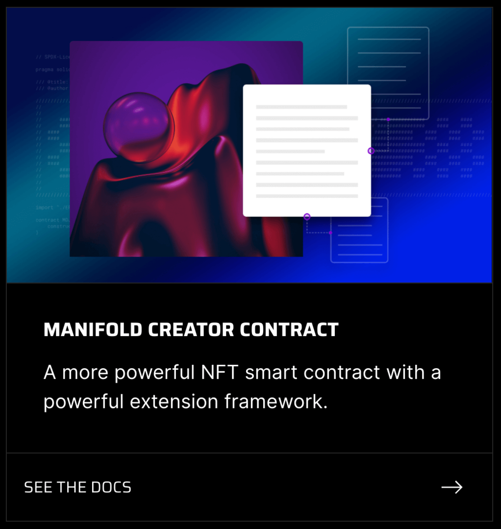 manifold yaratıcısı sözleşmesi