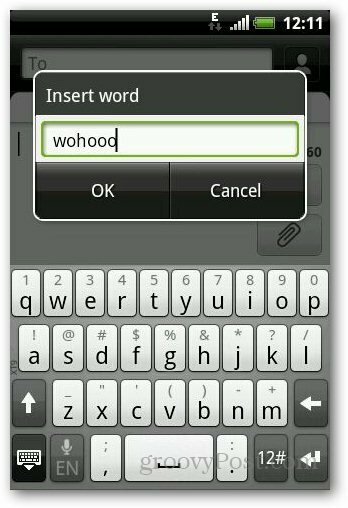 Sözlük Android 11 Ekle