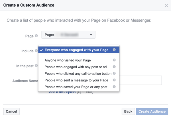 İşletmenizle Facebook'ta etkileşim kuran özel bir kitle oluşturun.