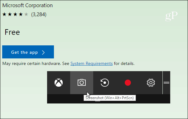 Xbox Game DVR ile Windows 10'da Ekran Görüntüsü Alma