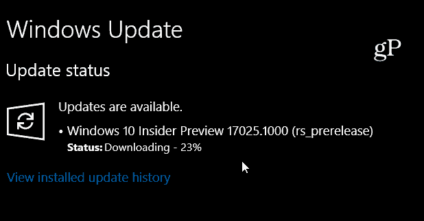Microsoft, Windows 10 Redstone 4 Preview Build 17025'i Sunar