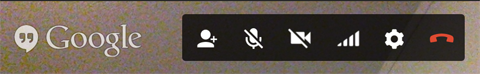 google + hangouts üst kontrol paneli resmi
