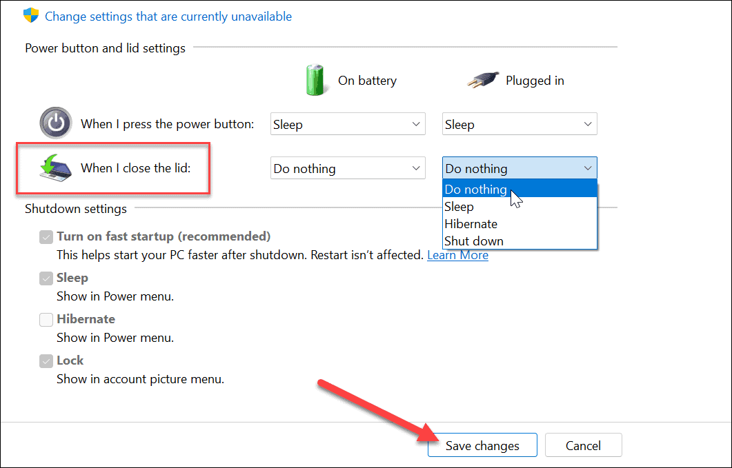 bir dizüstü bilgisayarı kapatın ve Windows'ta bir monitör kullanın 