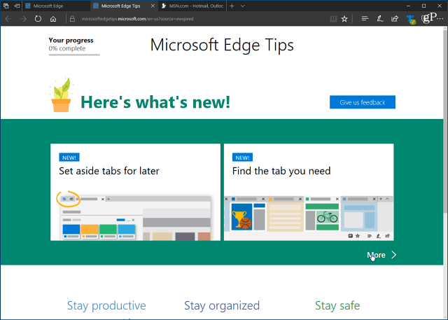 Windows 10'da Rahatsız Edici Microsoft Edge 'İlk Çalıştırma' Karşılama Sayfasını Devre Dışı Bırakma