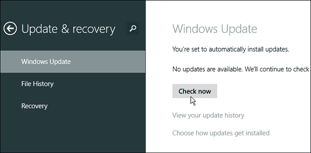 Windows 8.1'de Güncelleştirmeler Nasıl Yönetilir