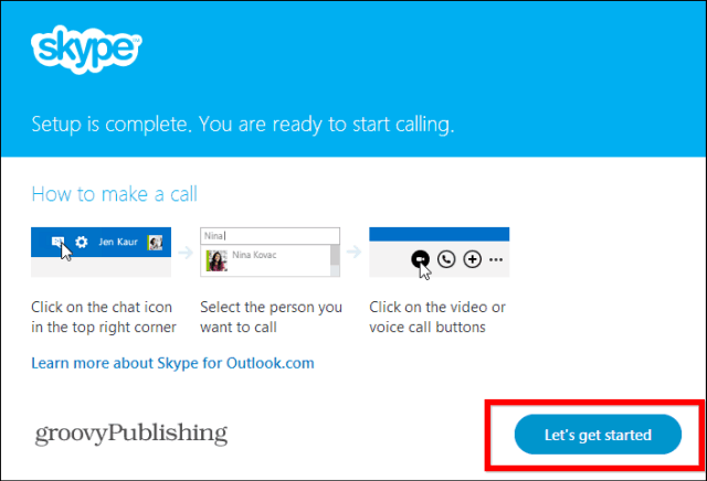 Skype HD Outlook yüklü eklentisi başlarken