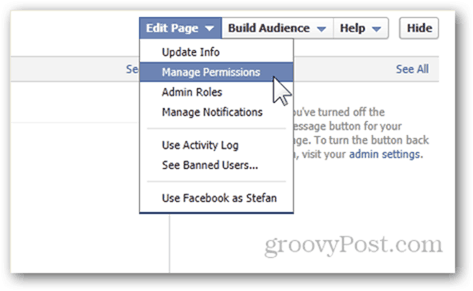 facebook sayfası düzenleme sayfası düzenleme izinleri ayarları tercihler