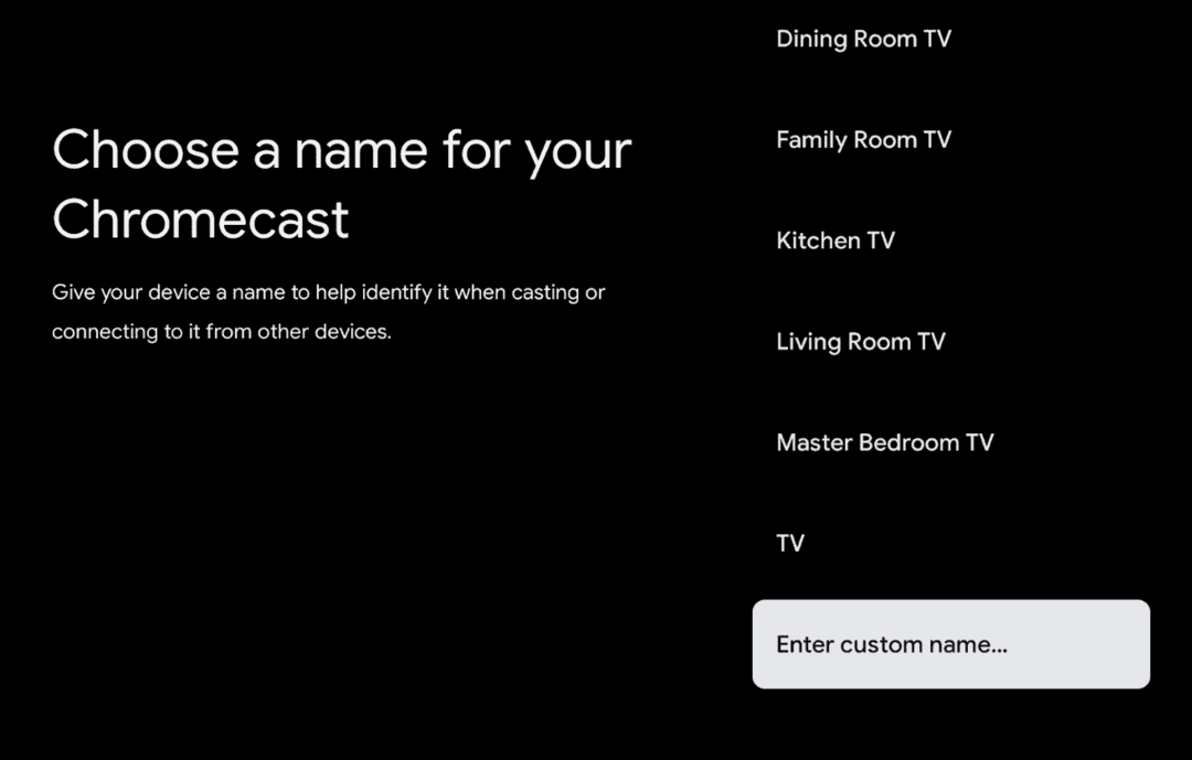 Chromecast'inizi Google TV ile Yeniden Adlandırma