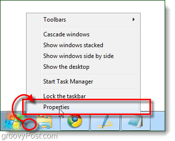 Windows 7'deki görev çubuğu özellikleri