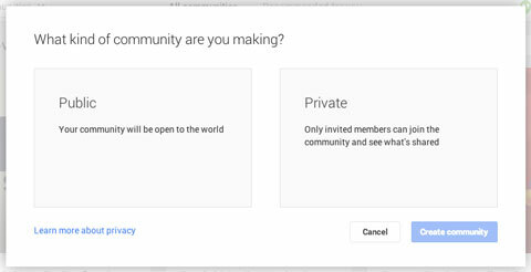 google plus topluluğunuza kimlerin katılabileceğini tanımlama