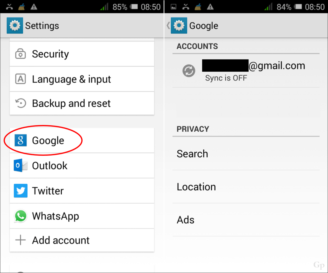 Android Cihazdaki Google Hesaplarını Kaldırma veya Değiştirme