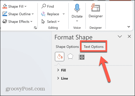 powerpoint metin seçenekleri