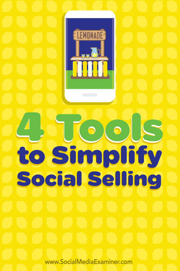 sosyal satışı basitleştirmek için dört araç