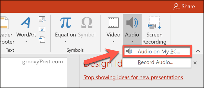 Bir PowerPoint sunumuna ses dosyası ekleme