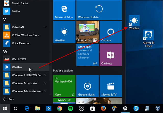 Windows 10 İpucu: Evrensel Uygulamalar için Masaüstü Kısayolları Oluşturma