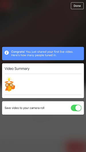 facebook sayfası video kaydetmek için canlı video seçeneği