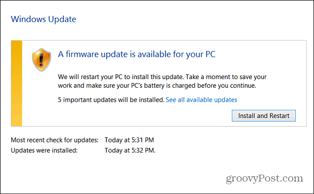 Windows Update Ürün Yazılımı