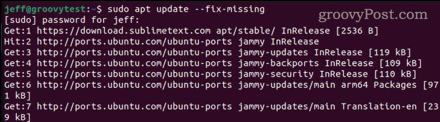 ubuntu'daki eksik paketleri düzeltin