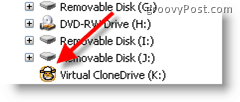 VirtualClone Drive kullanarak ISO Görüntüsü bağlayın