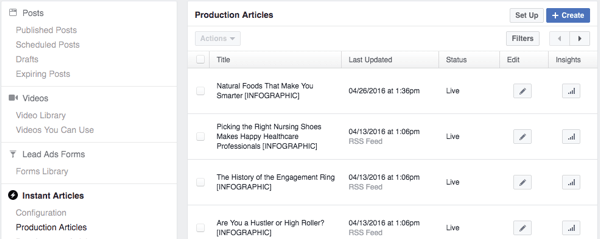 facebook yayınlama araçları anlık makaleler