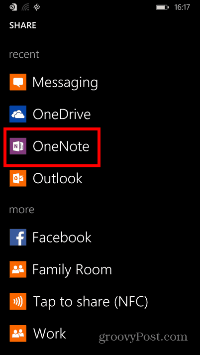 Windows Phone 8.1 ekran görüntüleri onenote