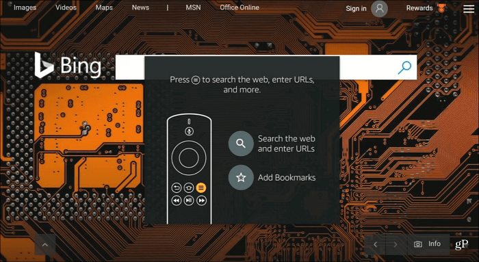 2 Silk Browser Bing Varsayılan Arama Fire TV