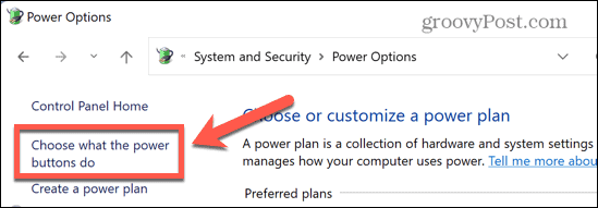 windows sistemi güç düğmelerinin ne yapacağını seçer