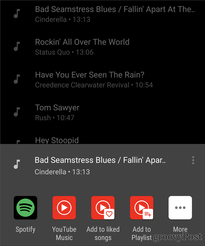 Şimdi Google Pixel şarkı seçeneklerini çalıyor