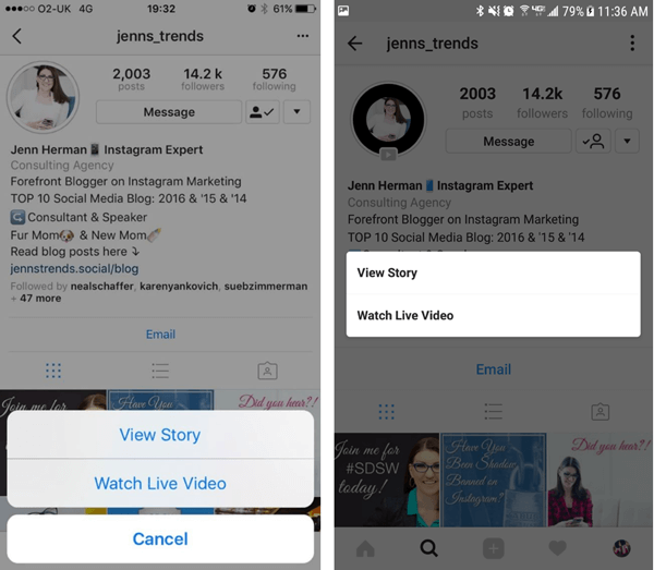 Instagram profil ziyaretçileri, hem tekrar video hem de hikaye yayınlarınız varsa hikayelerinizde hangi seçeneği görüntüleyeceklerini seçebilirler.
