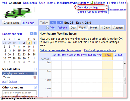 Google Takviminizi veya Google Apps Takviminizi Outlook 2010 ile Senkronize Etme