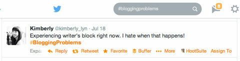 #bloggingproblems tweetleri
