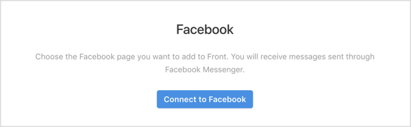 Front uygulamasında Facebook'a Bağlan düğmesini tıklayın.