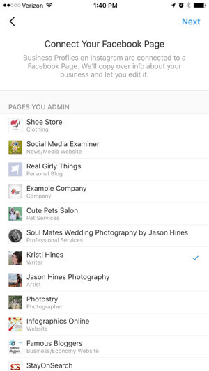 instagram işletme profili facebook sayfasına bağlan