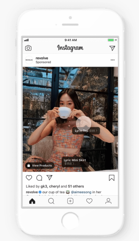 Instagram, işletmelerin Reklam Yöneticisi'nde reklam olarak organik alışveriş gönderileri yayınlama becerisini test ediyor.