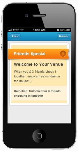 foursquare özel sade örnek