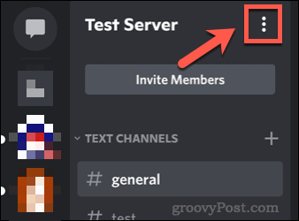 Discord'da sunucu ayarlarını aç