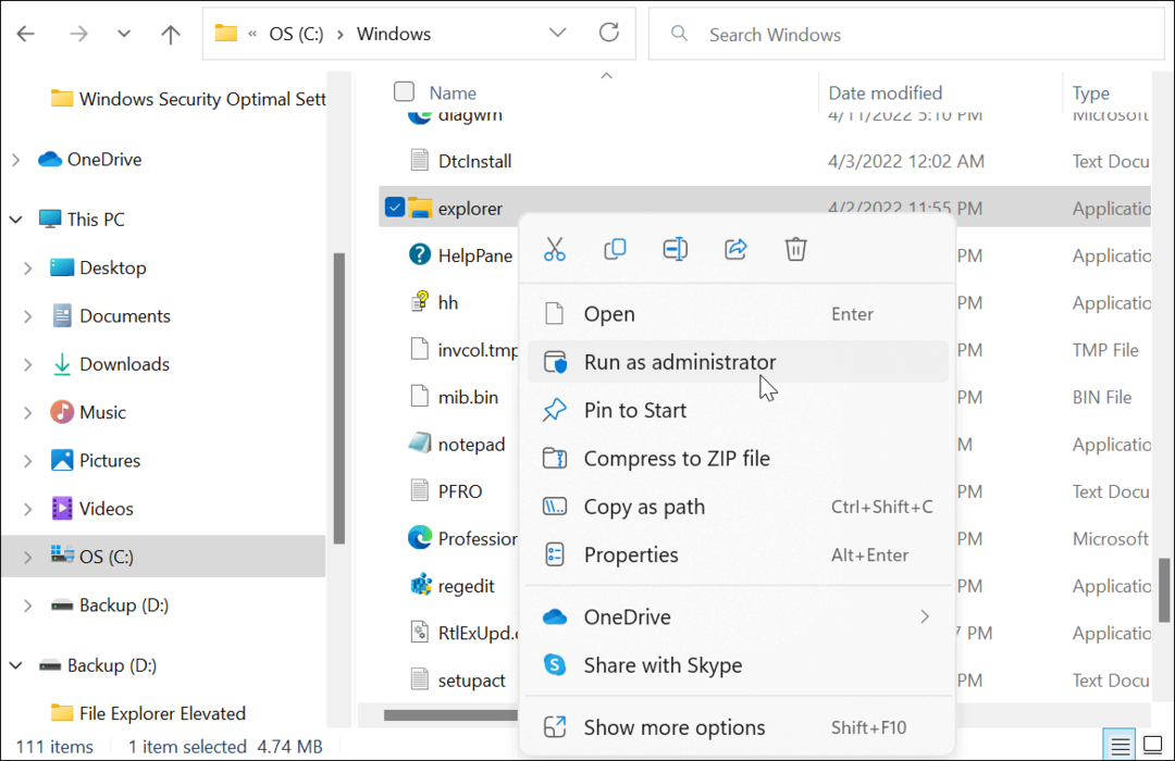 Windows 11 Dosya Gezgini Yönetici Olarak Nasıl Çalıştırılır