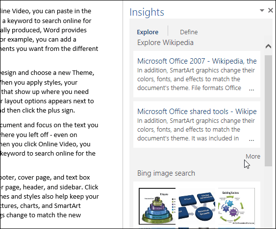 Office 2016'da Bing Destekli Akıllı Arama Özelliği Nasıl Kullanılır
