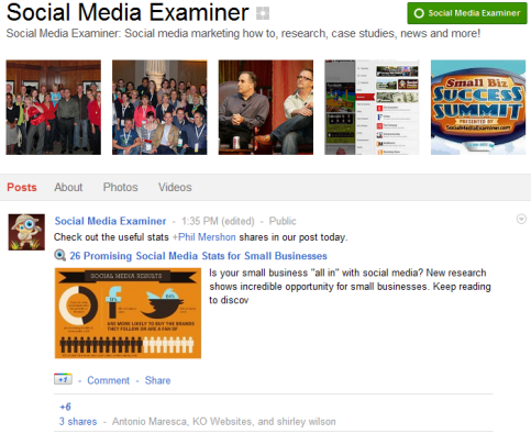 Google+ Sayfaları - Sosyal Medya İnceleyicisi