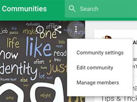 yeni google plus topluluk ayarları