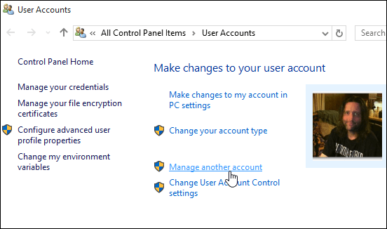 2 Başka Bir Hesabı Yönetme Windows 10