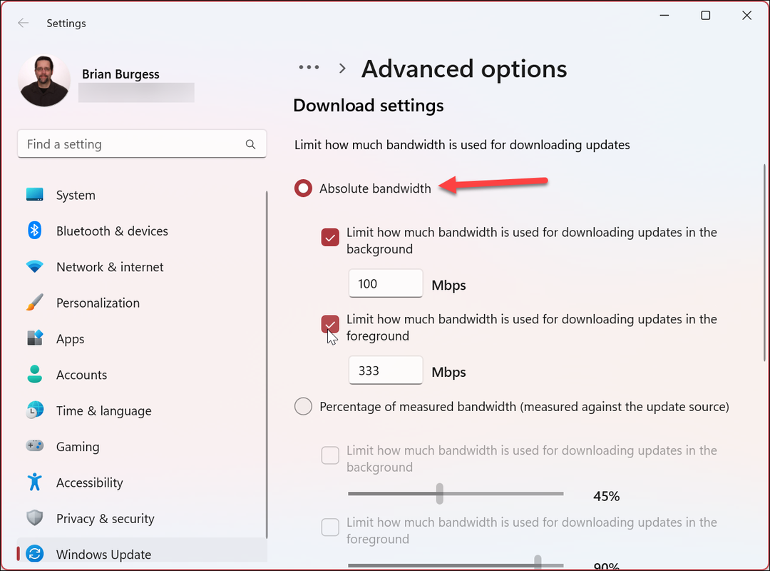 Windows 11 için Bant Genişliğini Sınırla